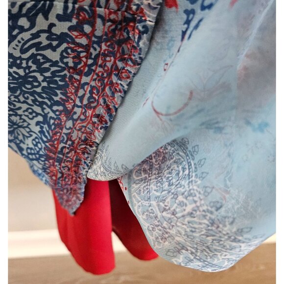 CL Carole Little Dress SZ 8 Maxi Vintage Lined Back Slit Bohemian Designer Party - Picture 4 of 9